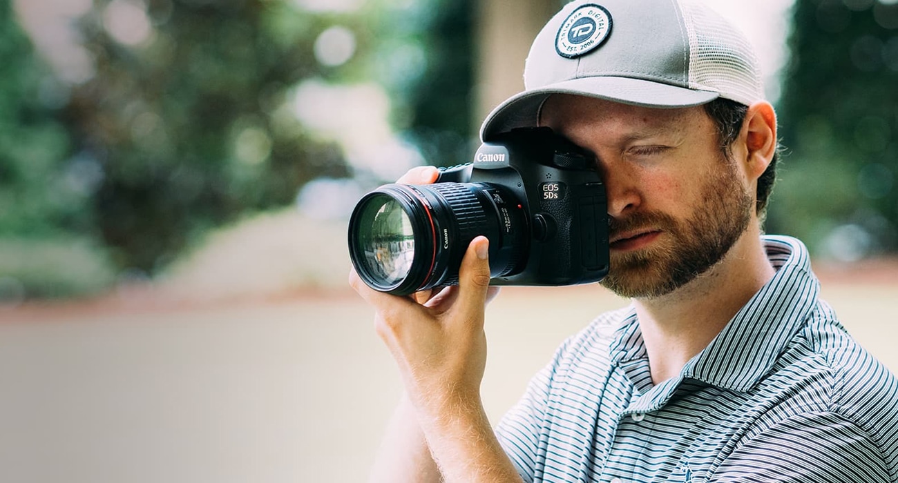 David taking photo on-site at Forest Creek