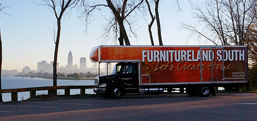 Furnitureland South delivery truck