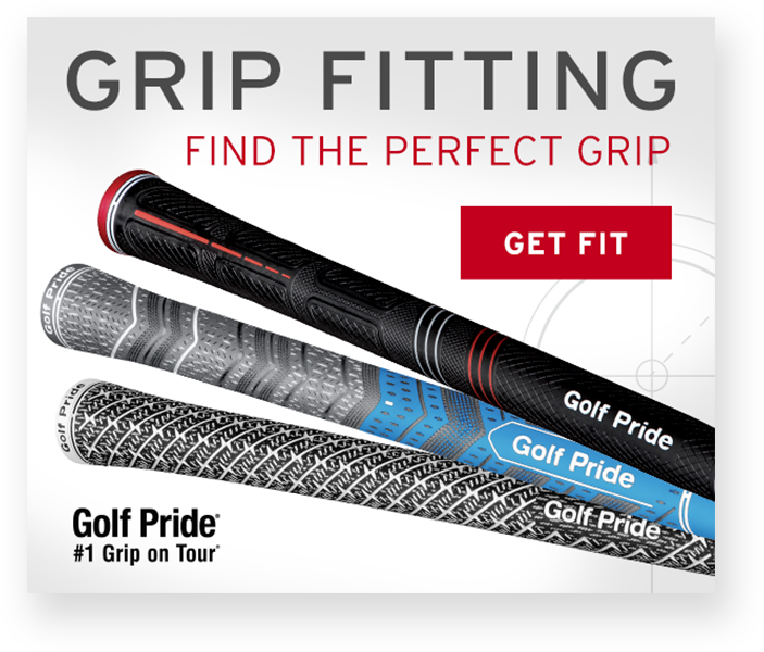 Sample Golf Pride paid search digital display ad - Grip Fitting. Find the perfect grip.