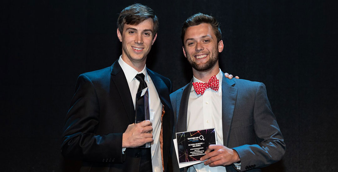 Matt and Warren from TriMark Digital accepting award