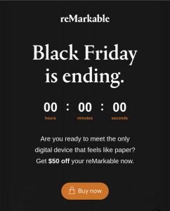 countdown in an email