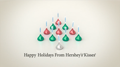 holiday ad for Hershey's Kisses