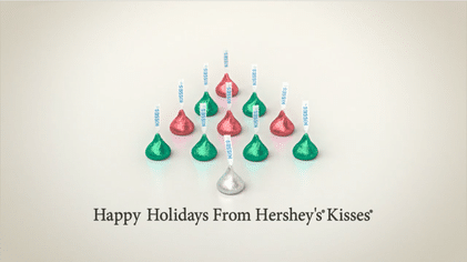 holiday ad for Hershey's Kisses