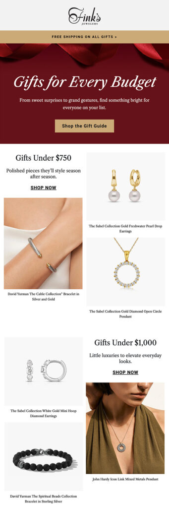 Finks Email Design example