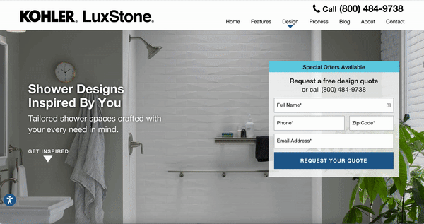 KOHLER LuxStone shower quiz