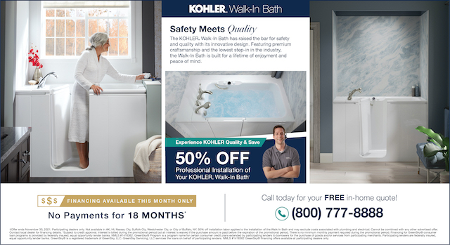 KWIB November newspaper creative for 50% off installation offer
