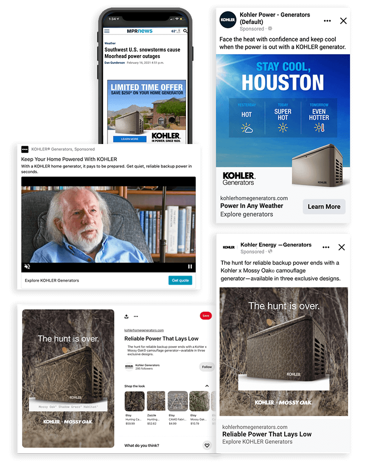Mixed media for Kohler Home Energy