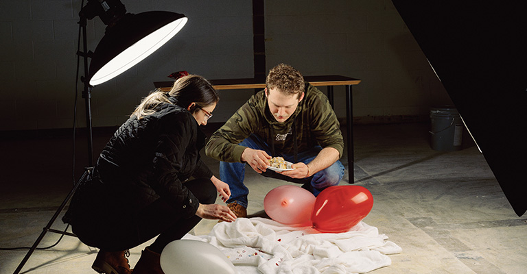Behind the scenes capturing Valentine's day biscuits