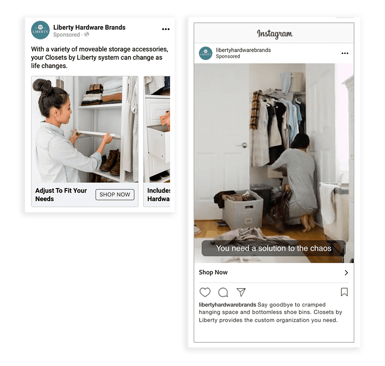 Screenshot of ads