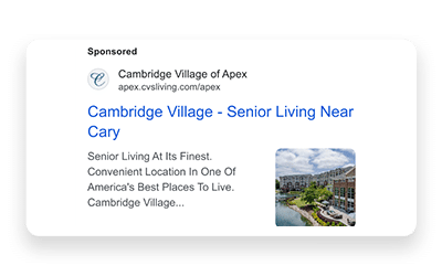 Paid search ad example