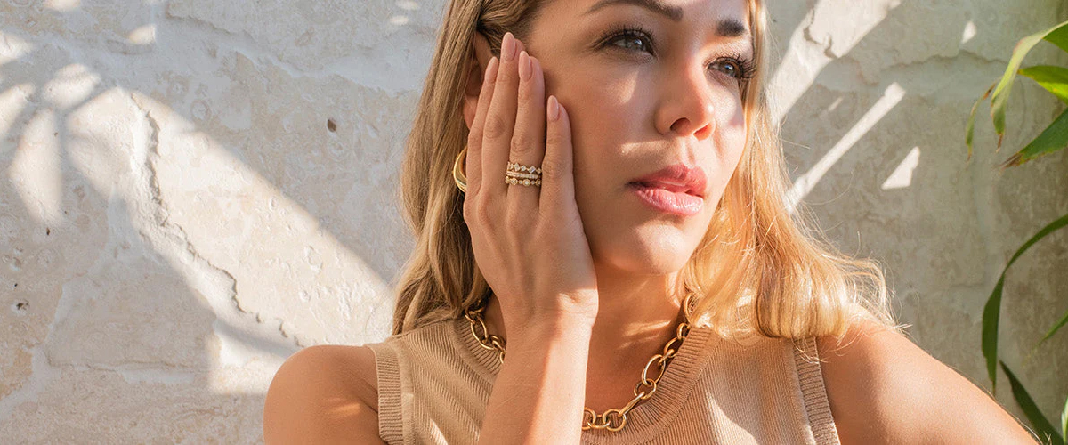 Woman wearing jewelry photo