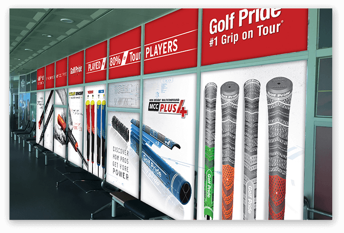 In-store display of logos