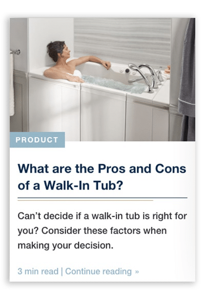 Blog example for Kohler Walk-In Bath