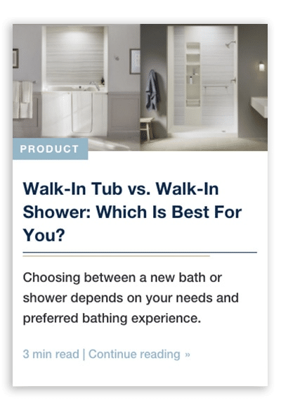 Blog example for Kohler Walk-In Bath