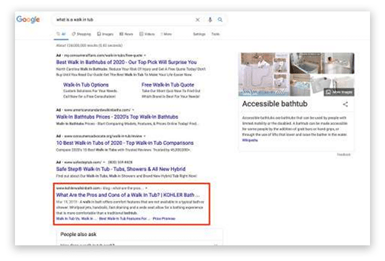Google search results page