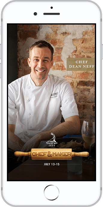 Phone with chef ad mockup