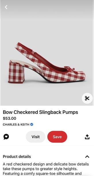 Pinterest Direct Links example