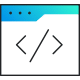 Web development icon menu