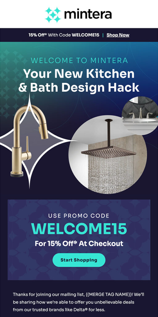 Mintera Email Preview: Welcome Promo