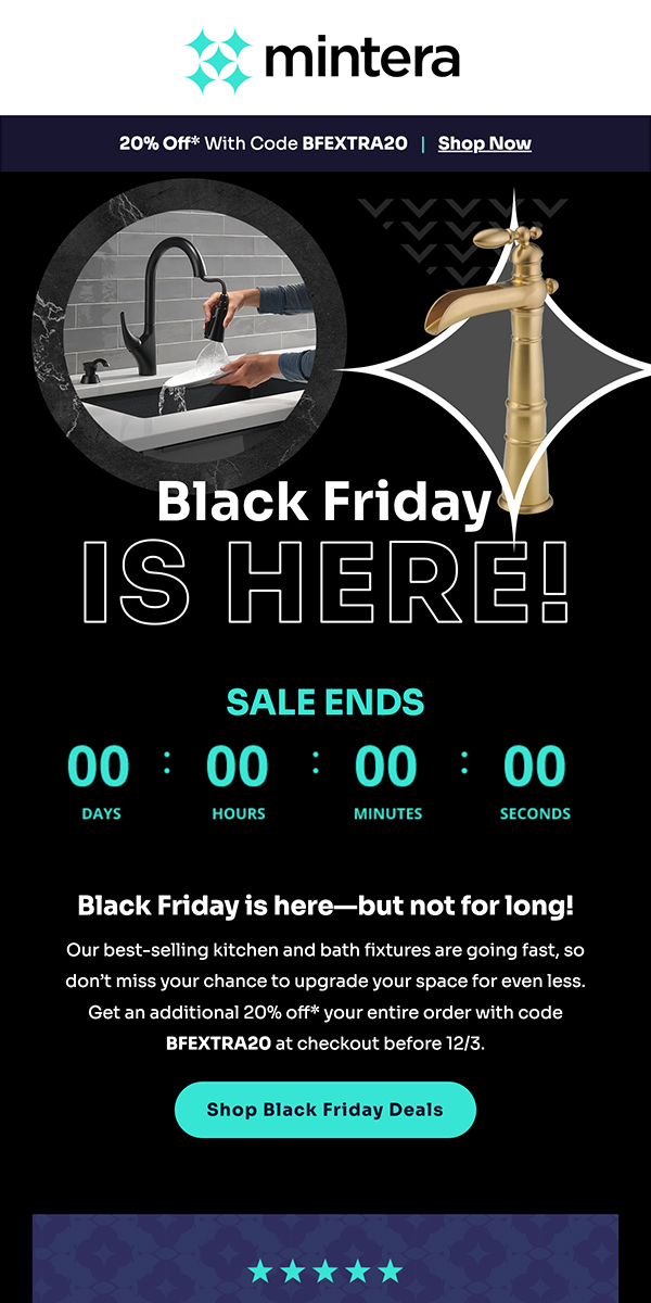 Mintera Email Preview: Black Friday Sale