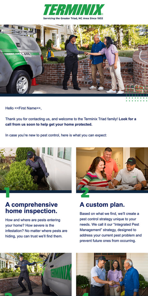 Terminix Email Preview: Welcome