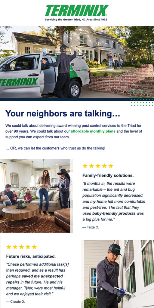Terminix Email Preview: Reviews