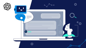 laptop on blue background